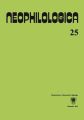 Neophilologica. Vol. 25: Etudes semantico-syntaxiques des langues romanes