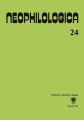 Neophilologica. Vol. 24: Etudes semantico-syntaxiques des langues romanes