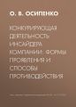 Конкурирующая деятельность инсайдера компании: формы проявления и способы противодействия